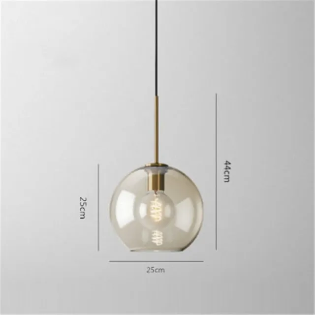 Modern Simple Led Pendant Light Glass Hanging Lamp