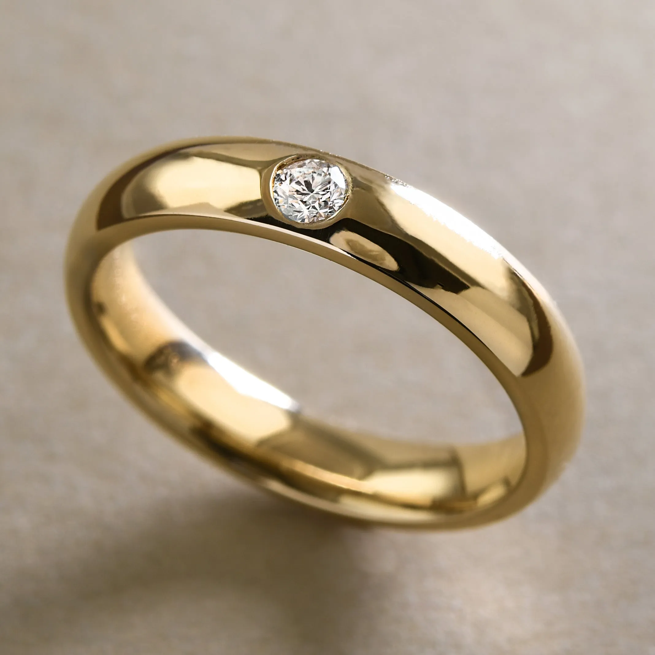 Modern Single Diamond Band