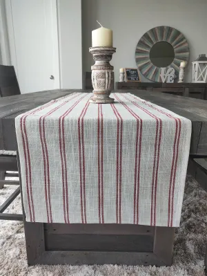 Modern Striped Linen-poly Table Runner