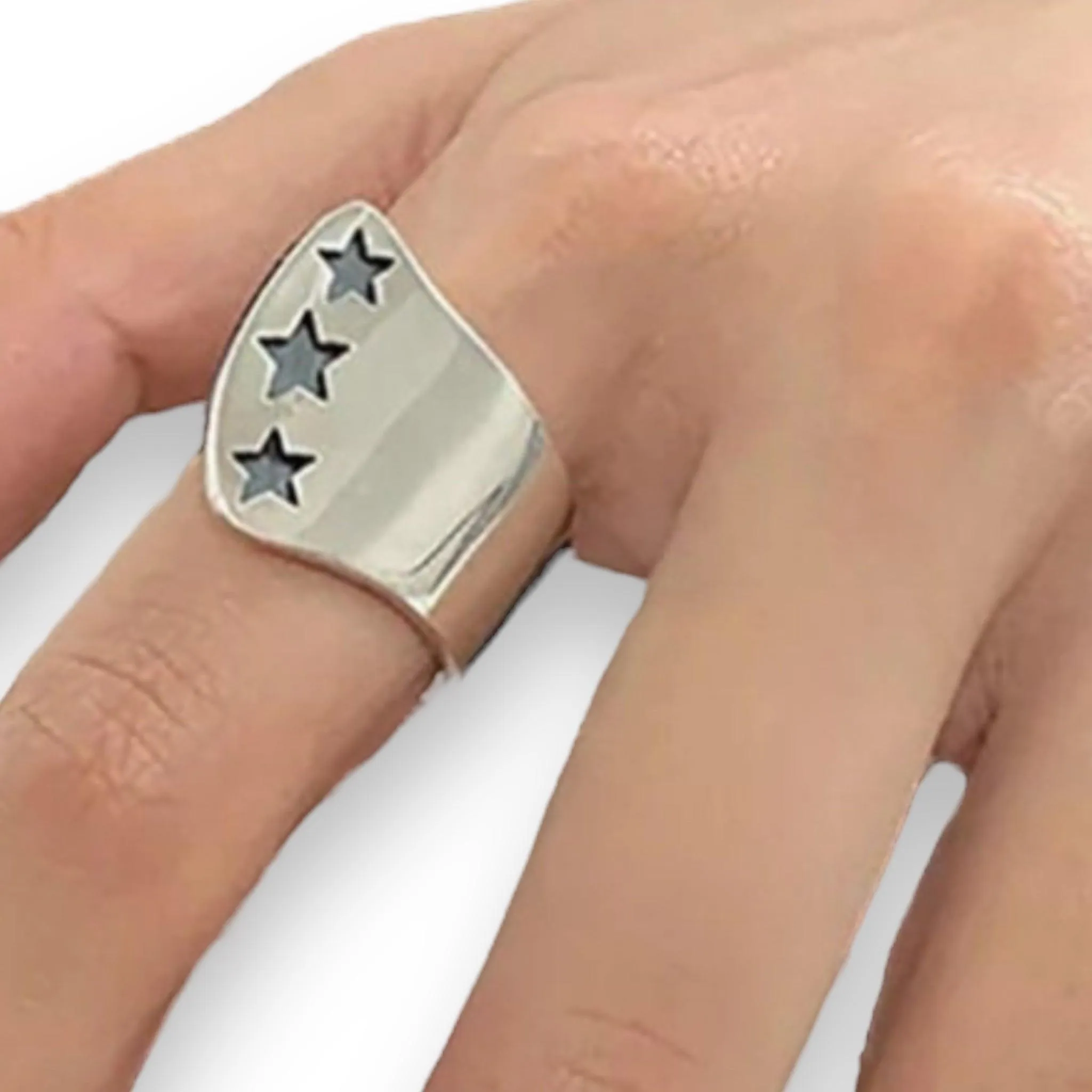 Modern Style Star Struck Spoon Ring