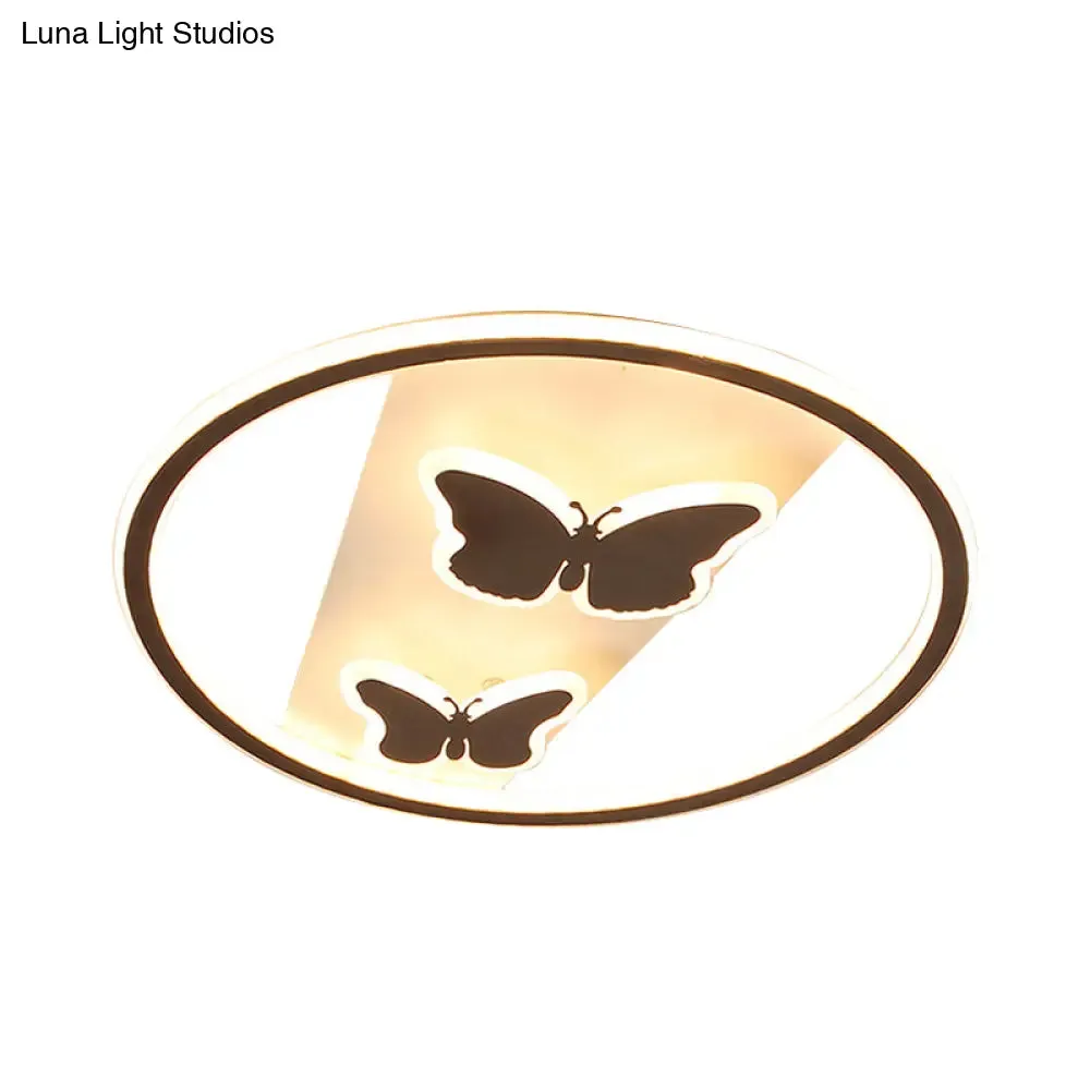 Modern Stylish Black LED Ceiling Light with Double-Butterfly Design - Perfect for Bedroom