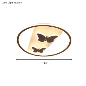 Modern Stylish Black LED Ceiling Light with Double-Butterfly Design - Perfect for Bedroom