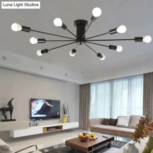 Modern Unique Novelty Painted Ceiling Lamps E27 LED 2 Styles Ceiling Lights For Living Room Bedroom Restaurant Kitchen Cafe