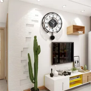 Modern Wall Clock with Pendulum