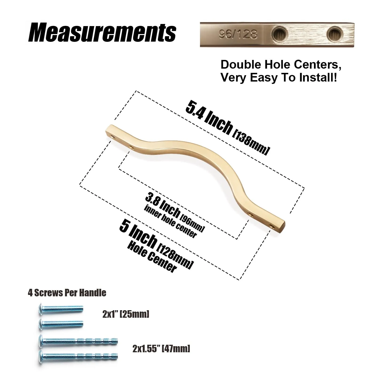 Modern Wardrobe Cabinet Pulls Luxurious Drawer Pull Dual Mount