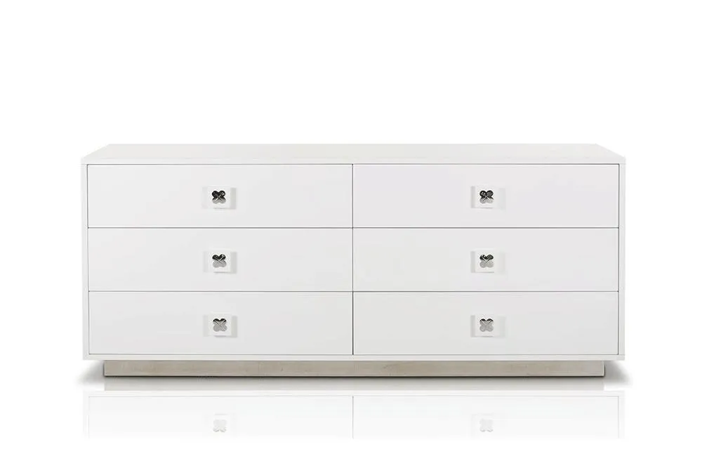 Modern White Gloss Dresser