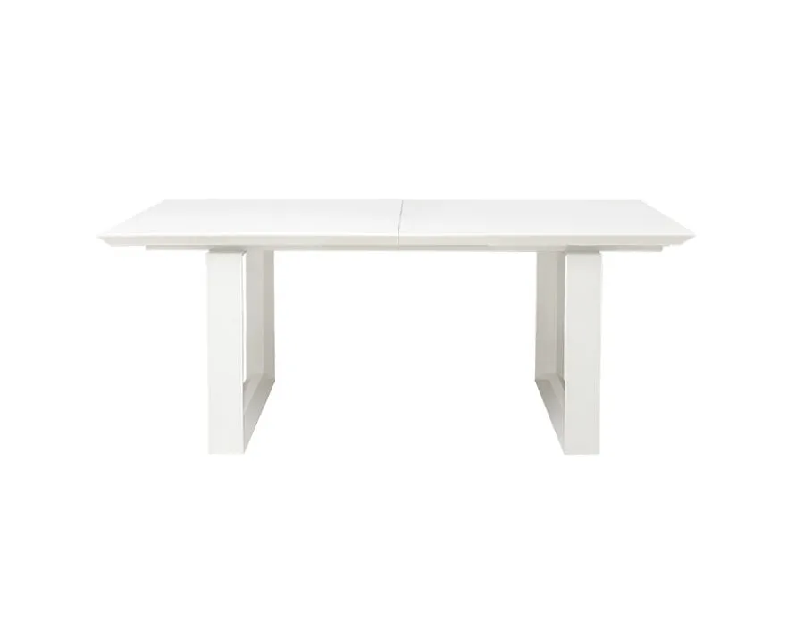 Modern White Lacquer Conference Table with Gray Lacquer Extension (80" W to 100" W)