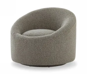 Modrest Frontier - Glam Grey Fabric Accent Chair