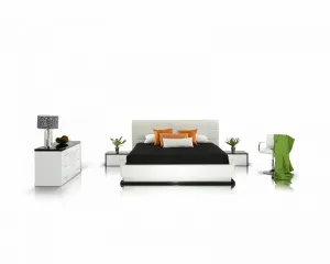 Modrest Infinity - Contemporary Platform Bed with Lights