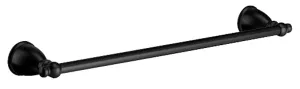 Moen Caldwell Y3118BL Towel Bar, 18 in L Rod, Zinc, Matte, Wall Mounting :CD  1: QUANTITY: 1