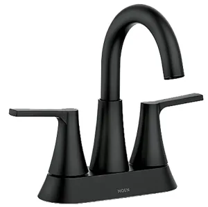 Moen Mikah 84311 Series 84311BL Bathroom Faucet, 1.2 gpm, 2-Faucet Handle, 3-Faucet Hole, Metal, Matte Black :EA: QUANTITY: 1