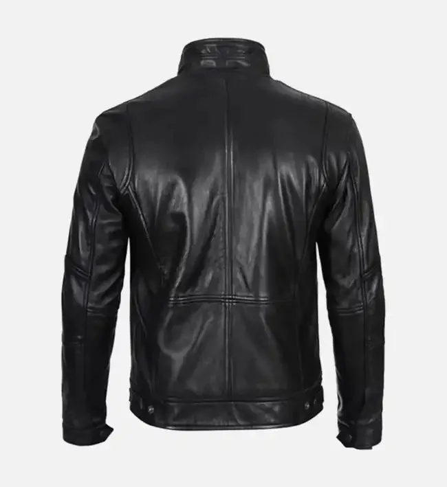 Moffit Men's Cafe Racer Real Leather Jacket