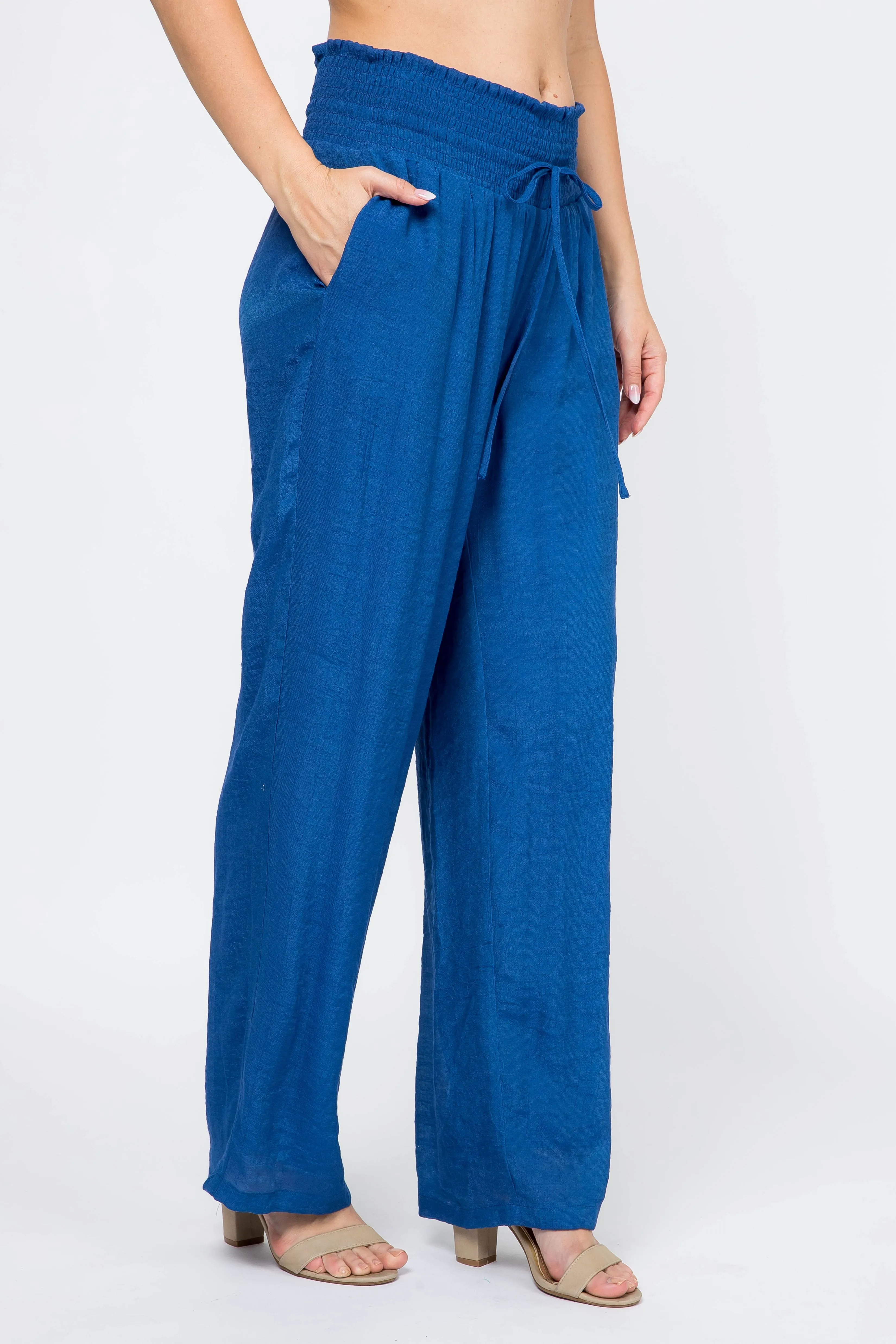 Mojito Women's Casual Resort Wear Drawstring Palazzo Pant