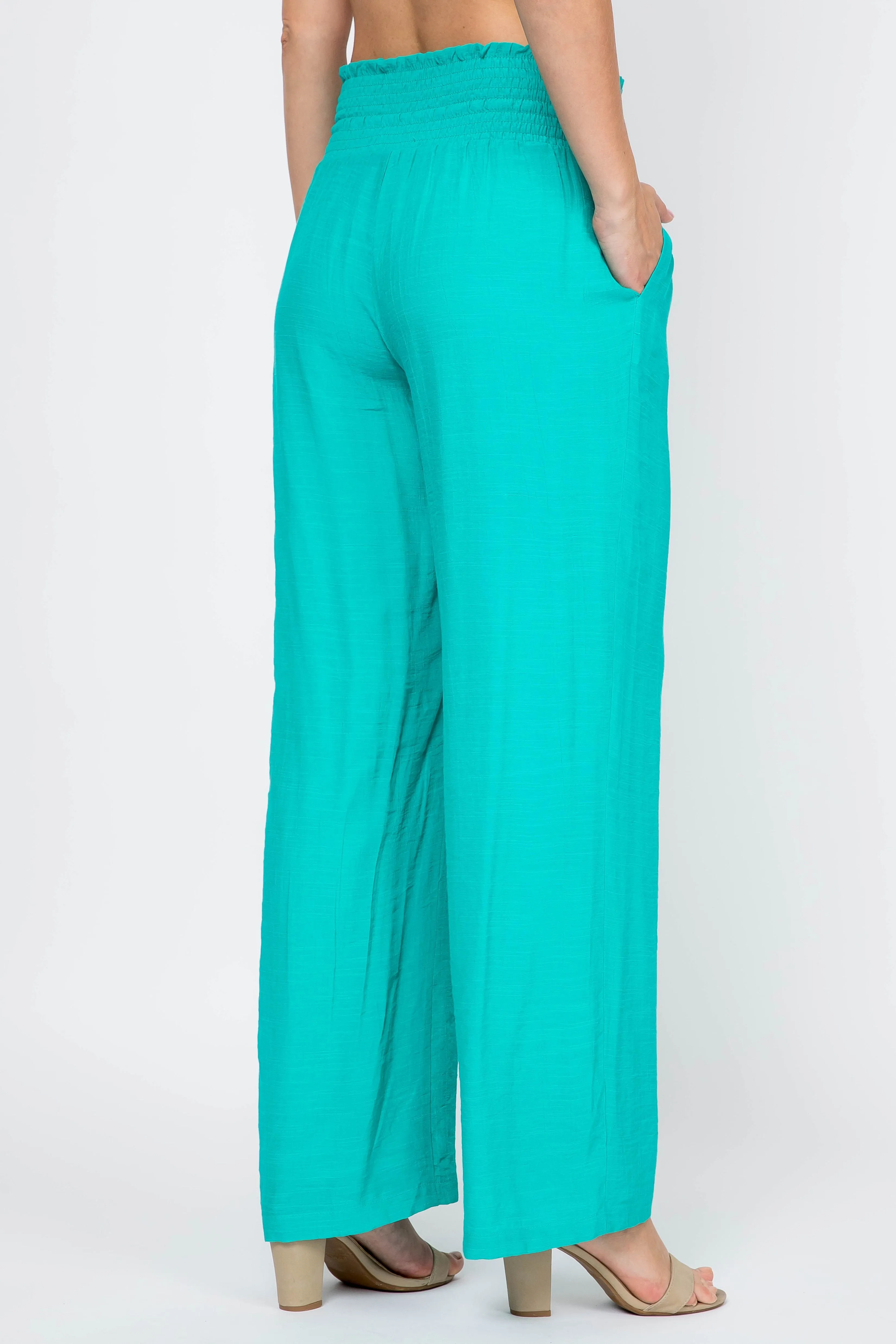 Mojito Women's Casual Resort Wear Drawstring Palazzo Pant