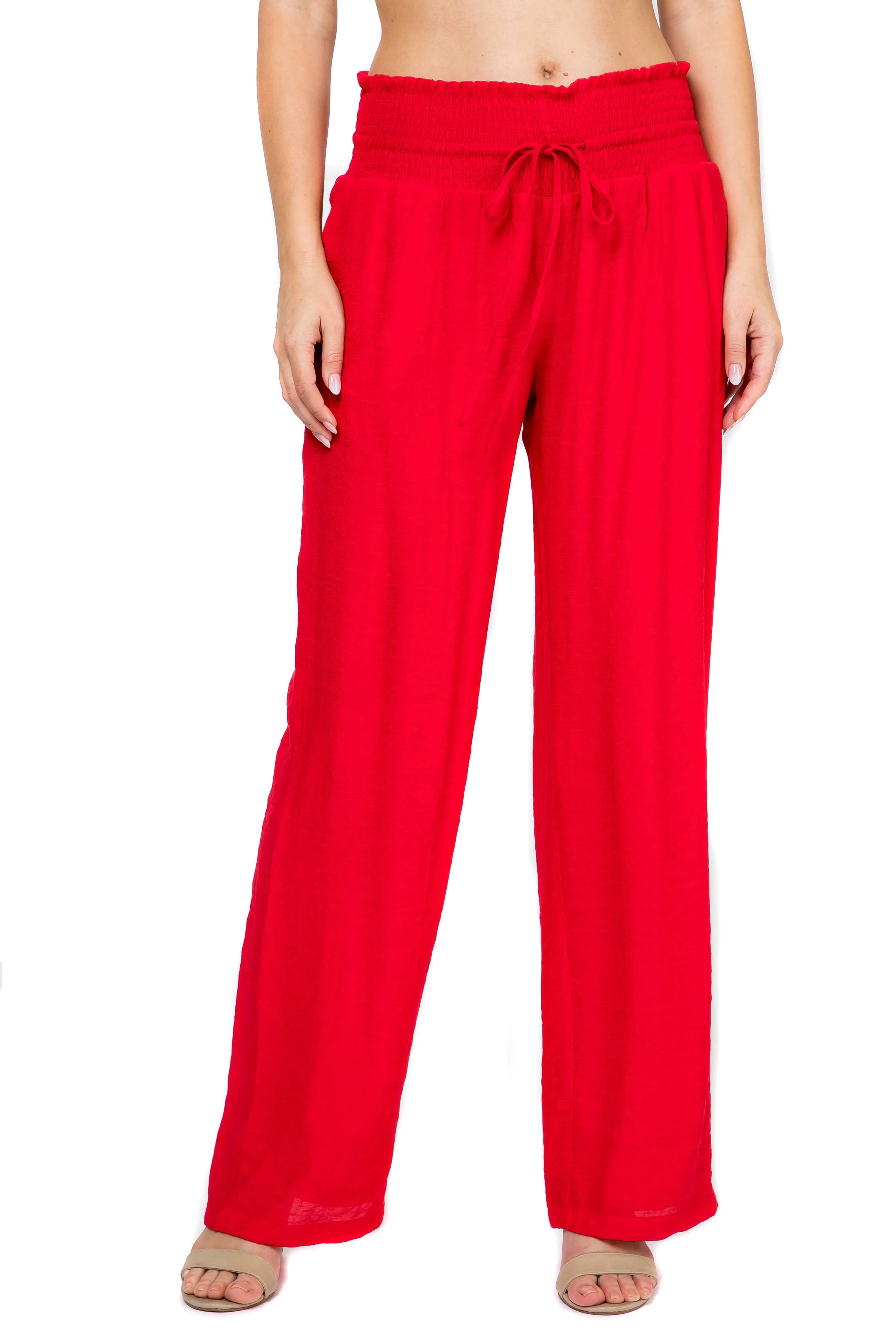 Mojito Women's Casual Resort Wear Drawstring Palazzo Pant