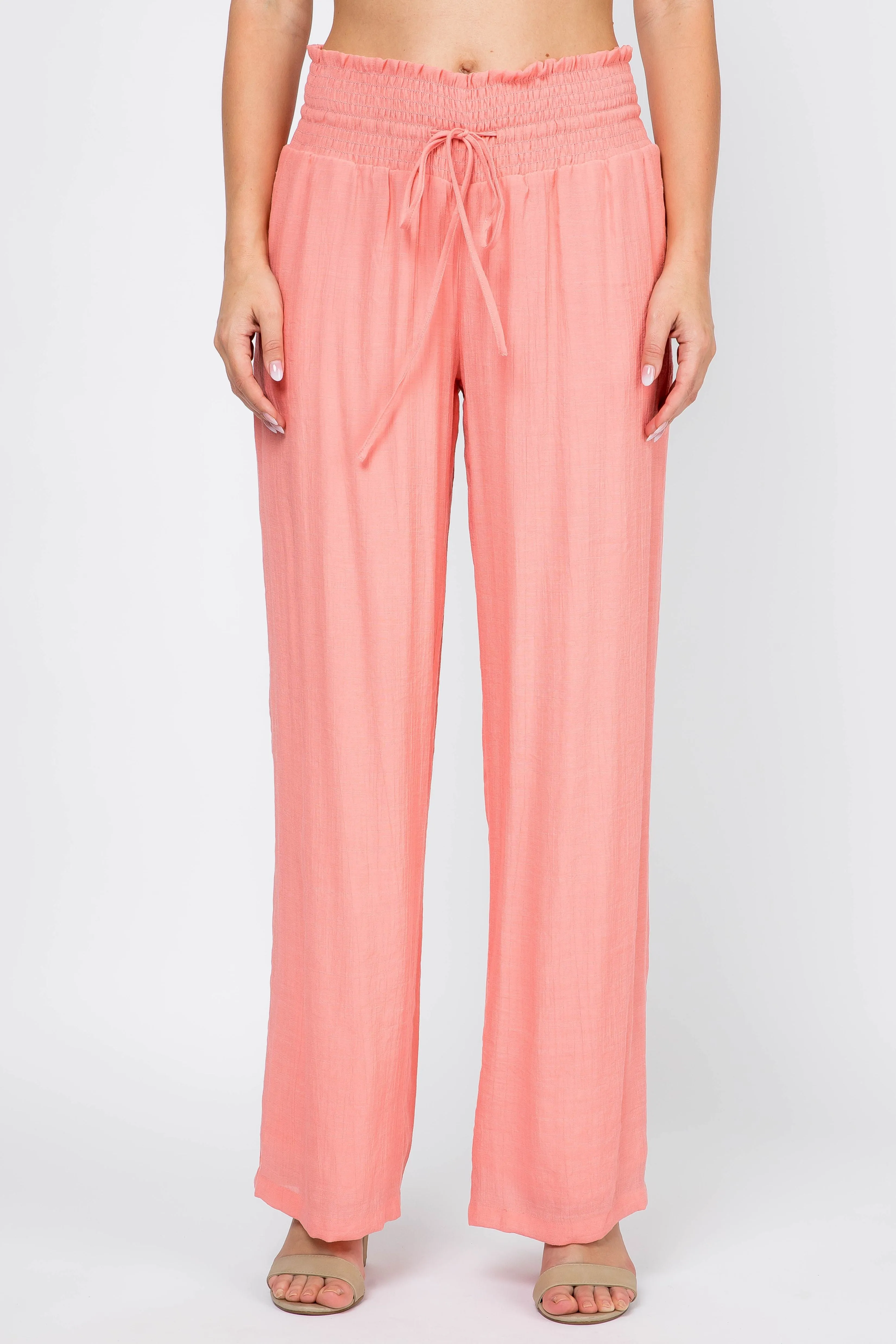 Mojito Women's Casual Resort Wear Drawstring Palazzo Pant