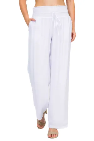 Mojito Women's Casual Resort Wear Drawstring Palazzo Pant