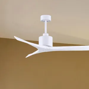 Mollywood 52 Inch White Damp Rated Ceiling Fan with Remote