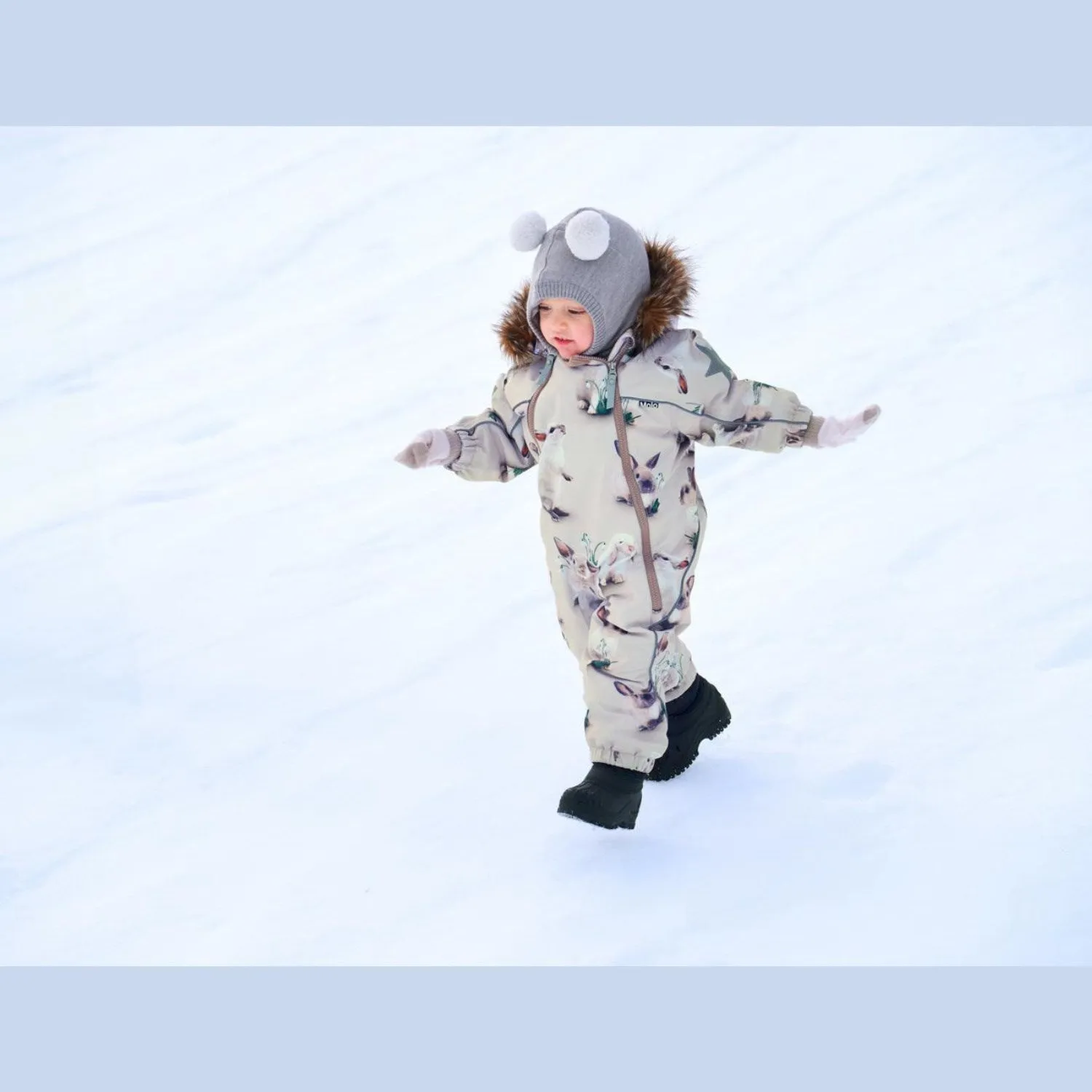 Molo Winter Rabbits Pyxis Fur Snowsuit