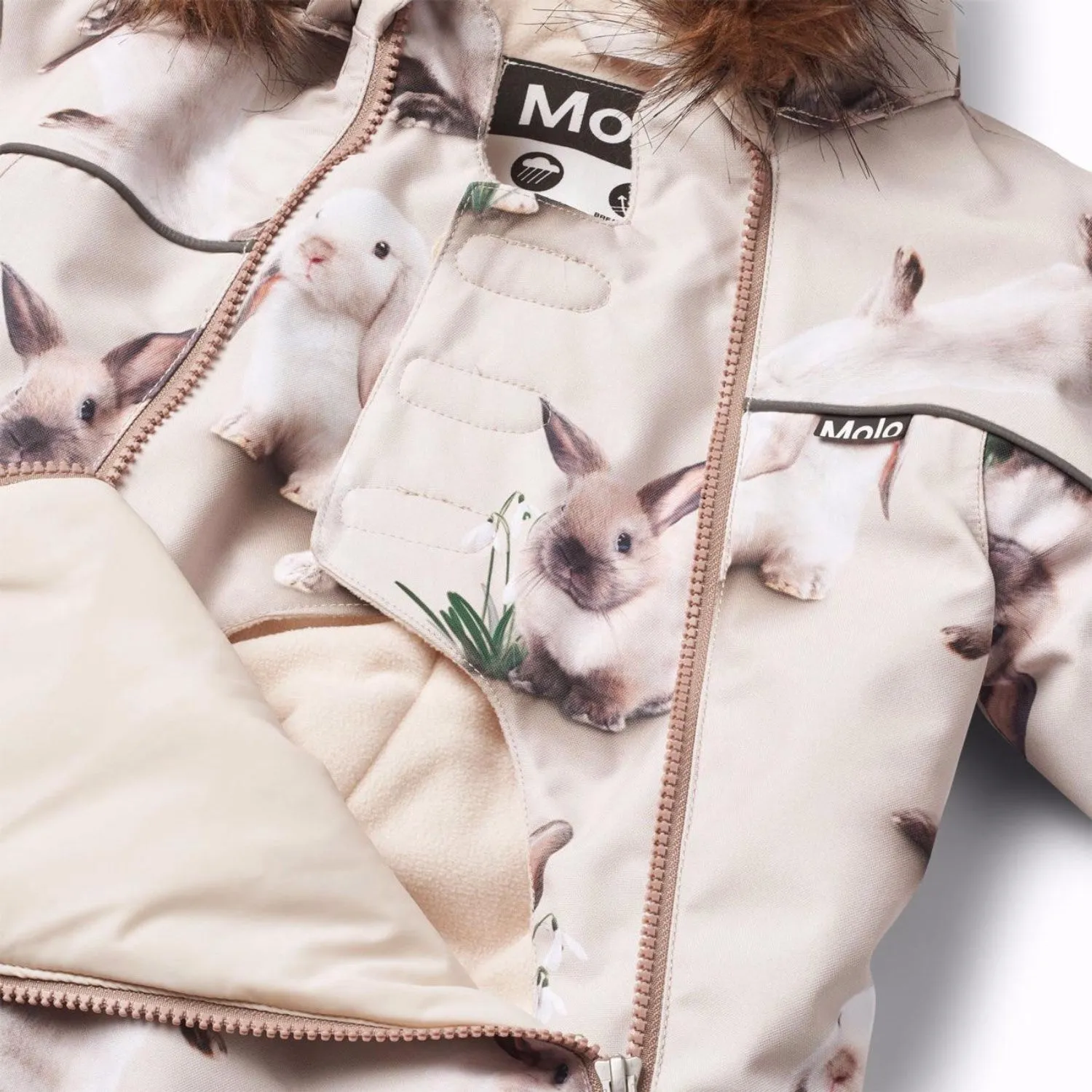 Molo Winter Rabbits Pyxis Fur Snowsuit