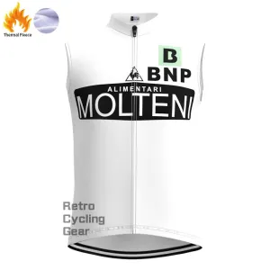 Molteni White Fleece Retro Cycling Vest