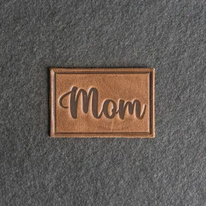 Mom Leather Patches with optional Velcro added