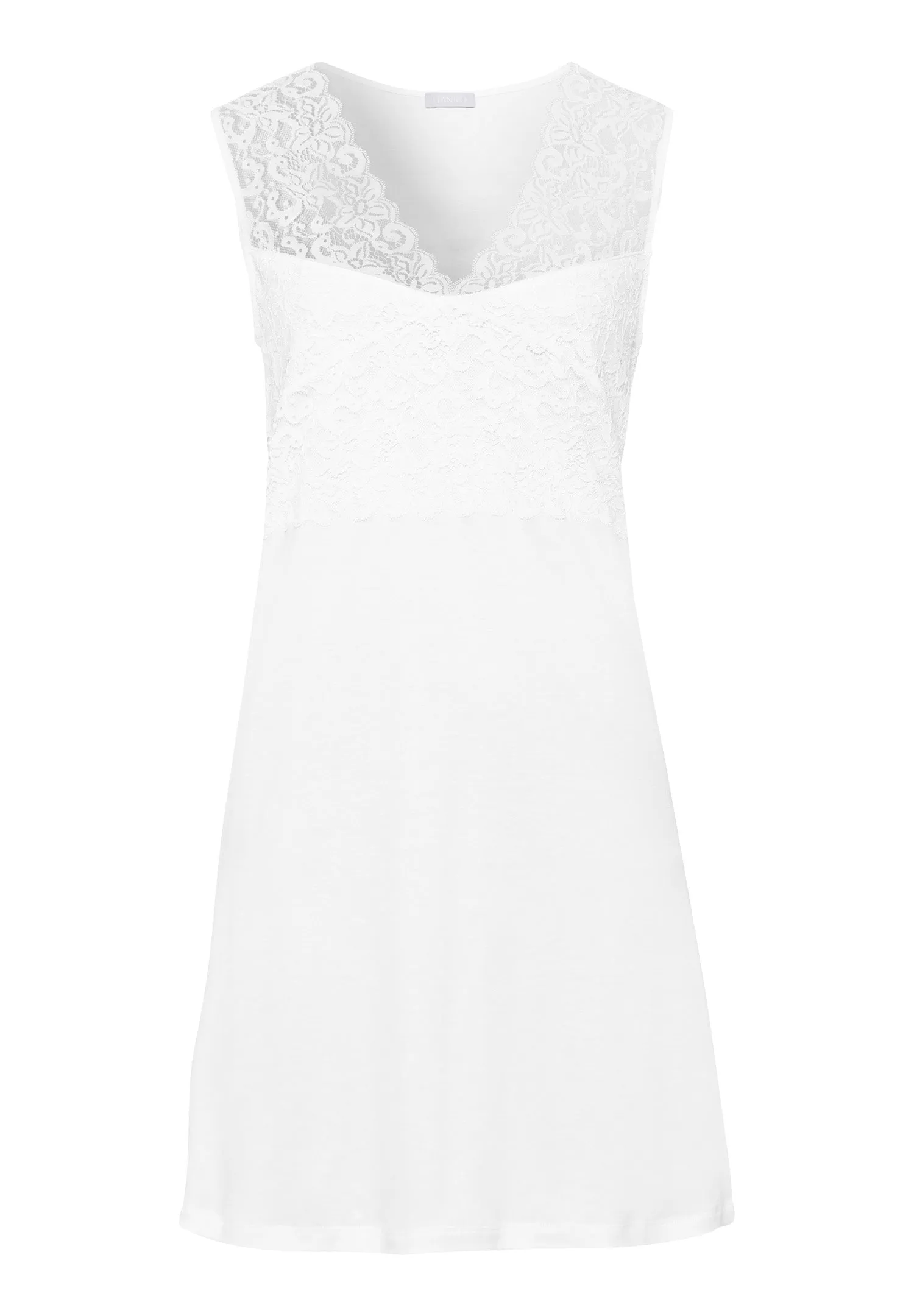 Moments V-Neck Cotton Tank Nightgown | White 77929-101