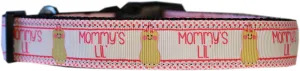 Mommy's Lil Peanut Nylon Dog Collar Sm