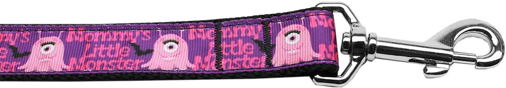 Mommy's Little Monster Nylon Dog Leash 3-8 Inch Wide 6ft Long