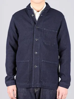 Momotaro Dobby Coverall Indigo