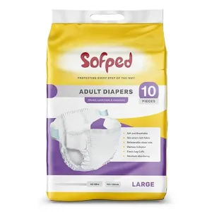 MOMSE SOFPED ADULT DIAPERS EXTRA LARGE 10 PI