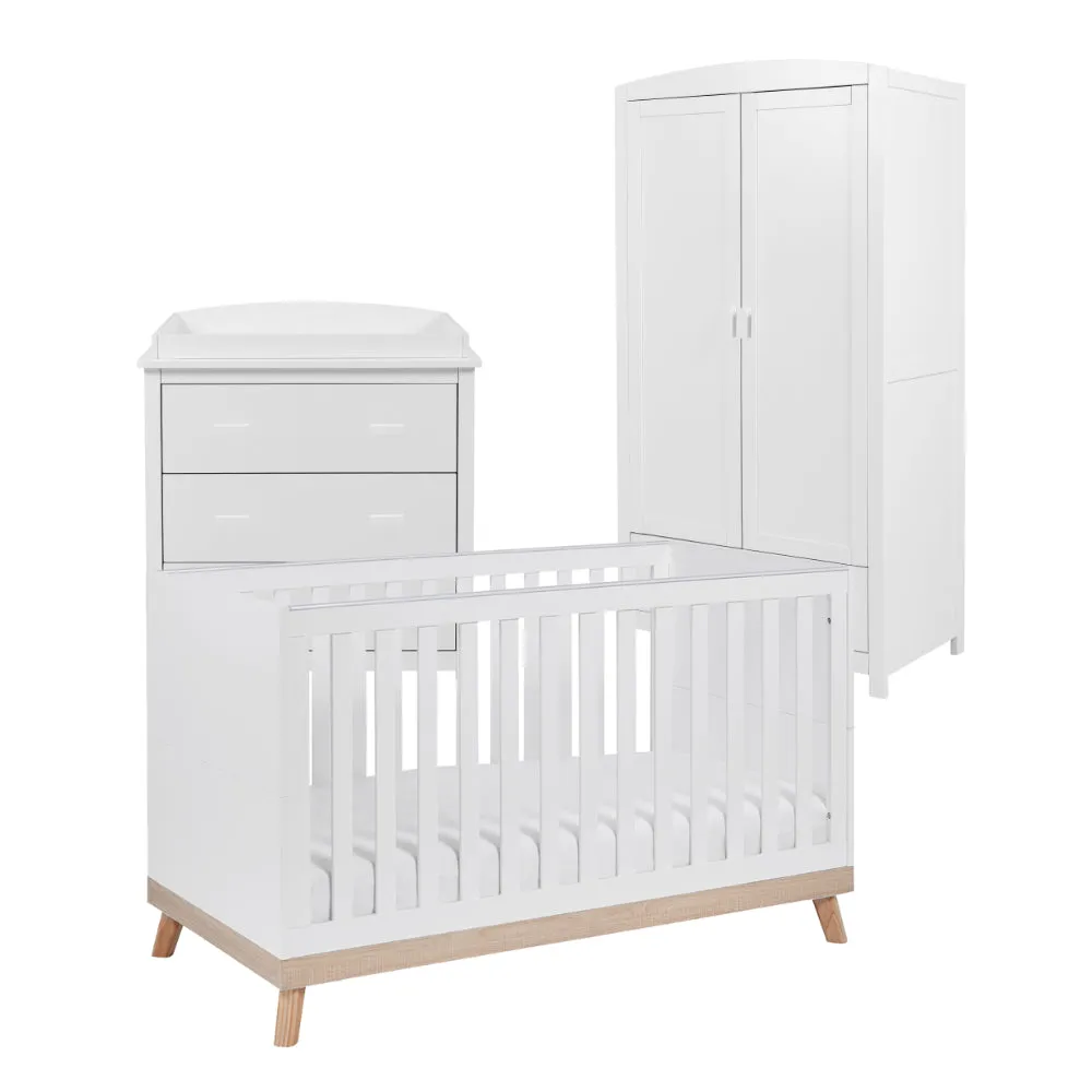 Mona 3 Piece Room Set - White