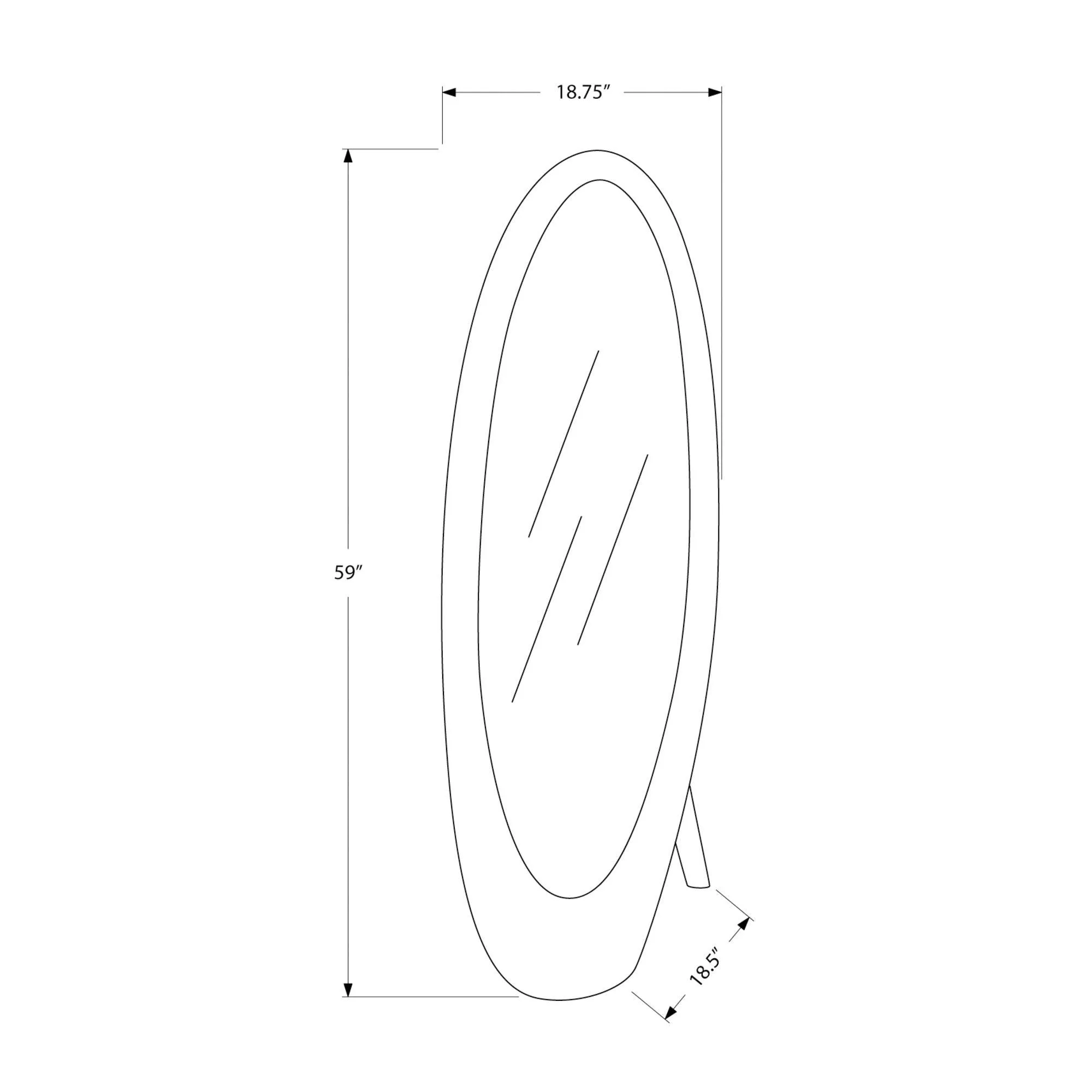 Monarch Miroir sur pied I 3359