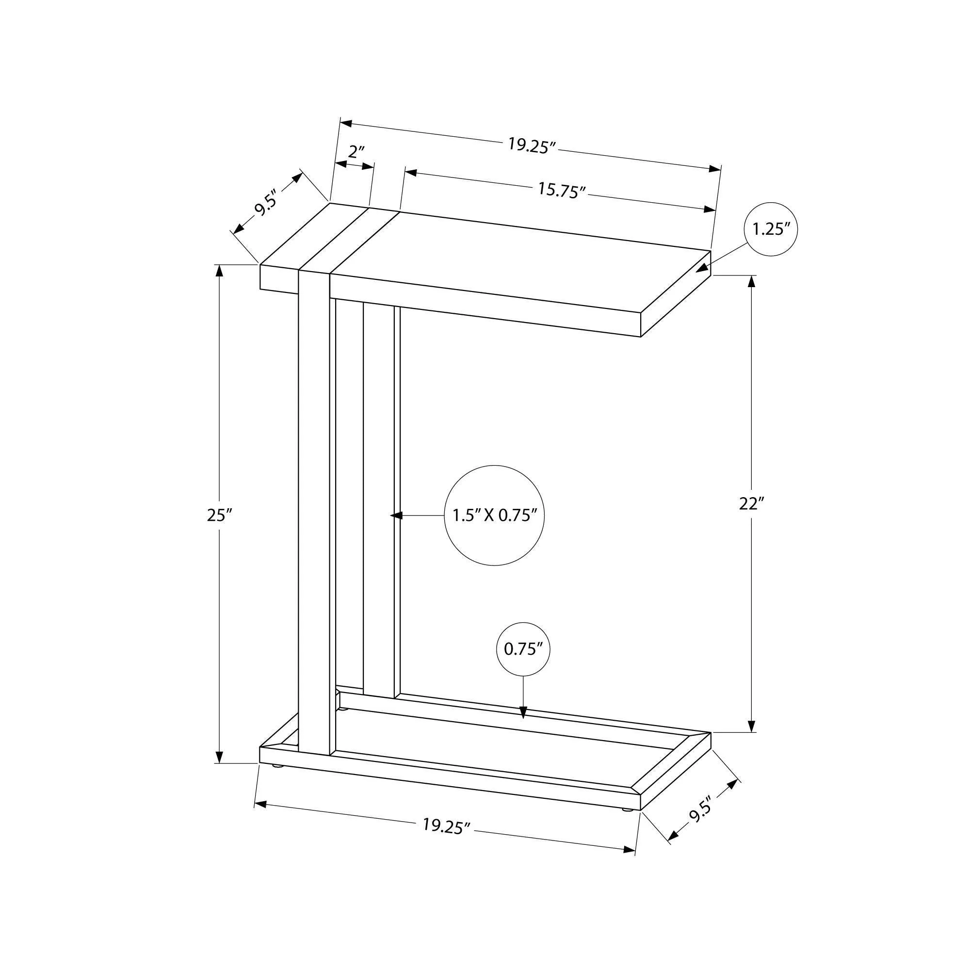 Monarch Table d'appoint I 2858