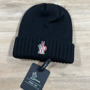 Moncler Grenoble Pure Wool Beanie in Black