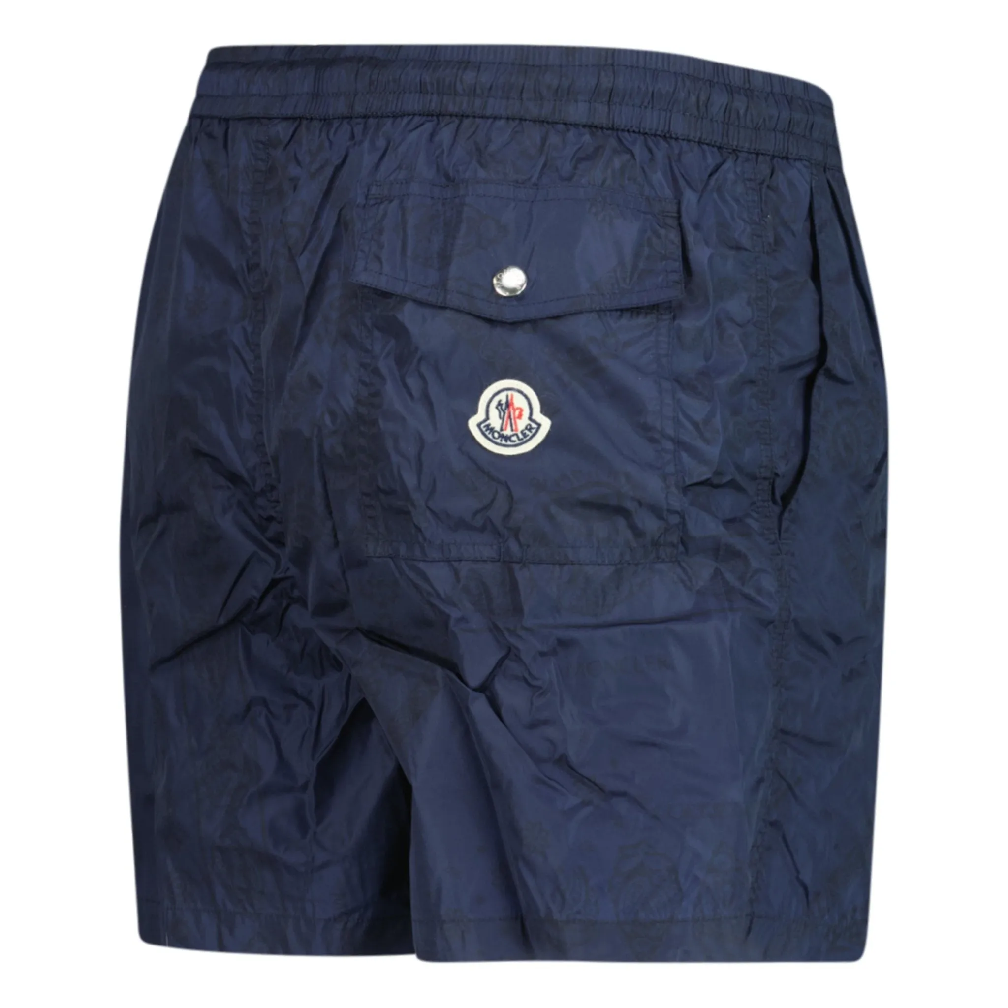 MONCLER LOGO SWIM SHORTS NAVY BLUE