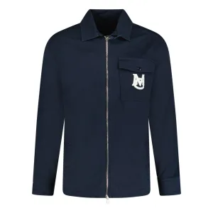 MONCLER M LOGO OVERSHIRT NAVY BLUE