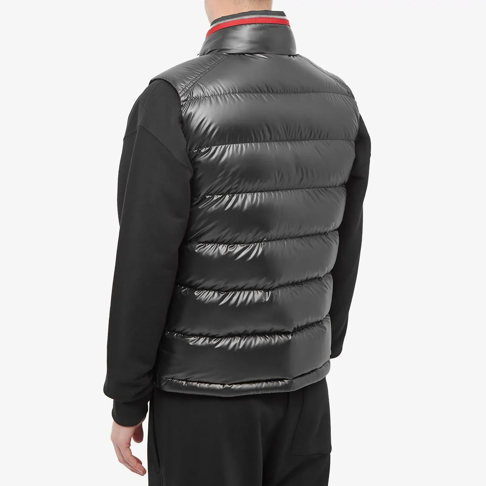 Moncler Ouse Hooded Down Vest, black