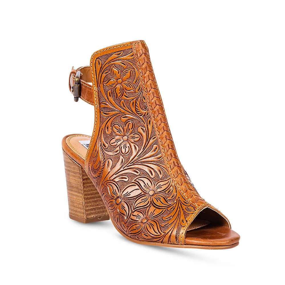 Monika Boot In Hand-tooled Leather