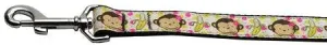 Monkeys and Bananas Nylon Ribbon Collars 1 wide 4ft Leash