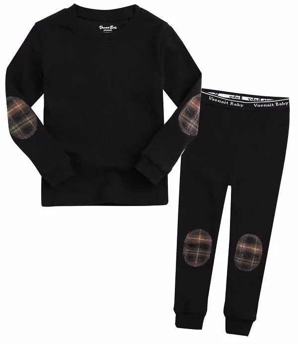 Mono Black Patch Long Sleeve Pajamas