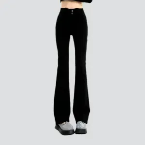 Monochrome women's floor-length jeans