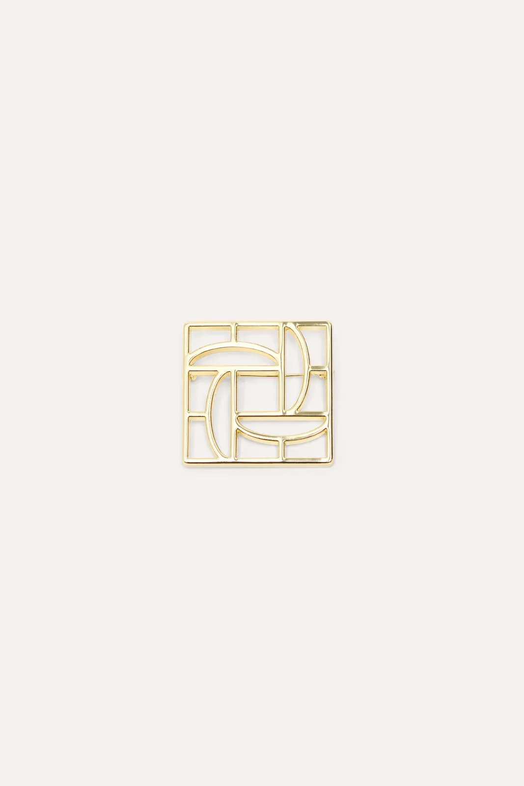 Monogram Brooch Gold