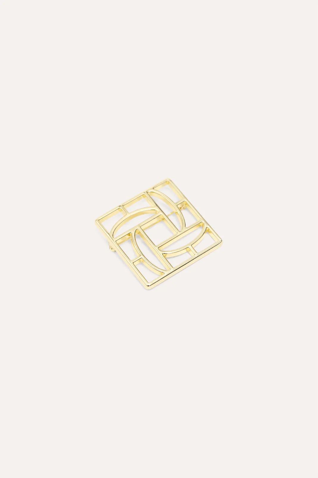 Monogram Brooch Gold