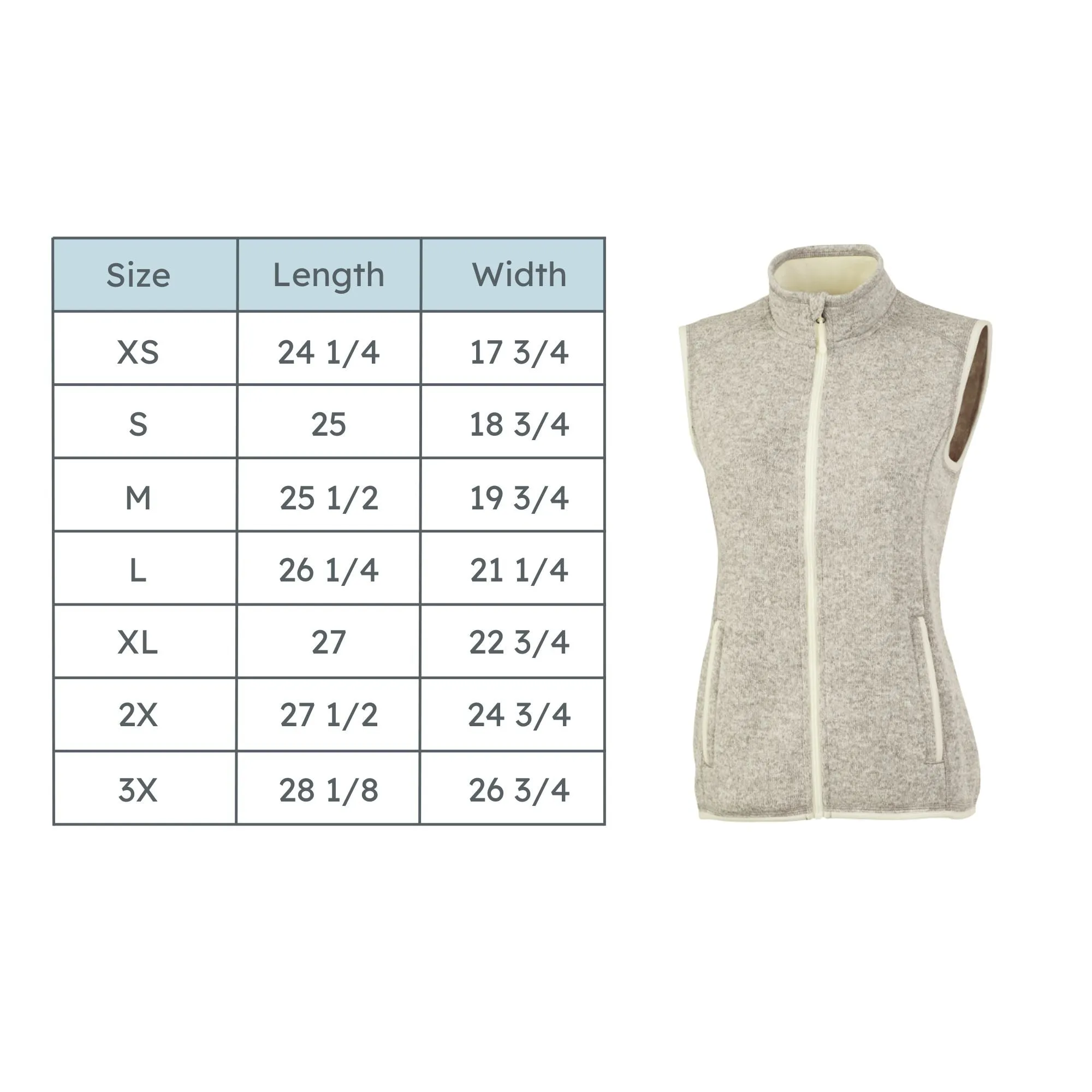 Monogram Embroidered Knit Fleece Vest for Women