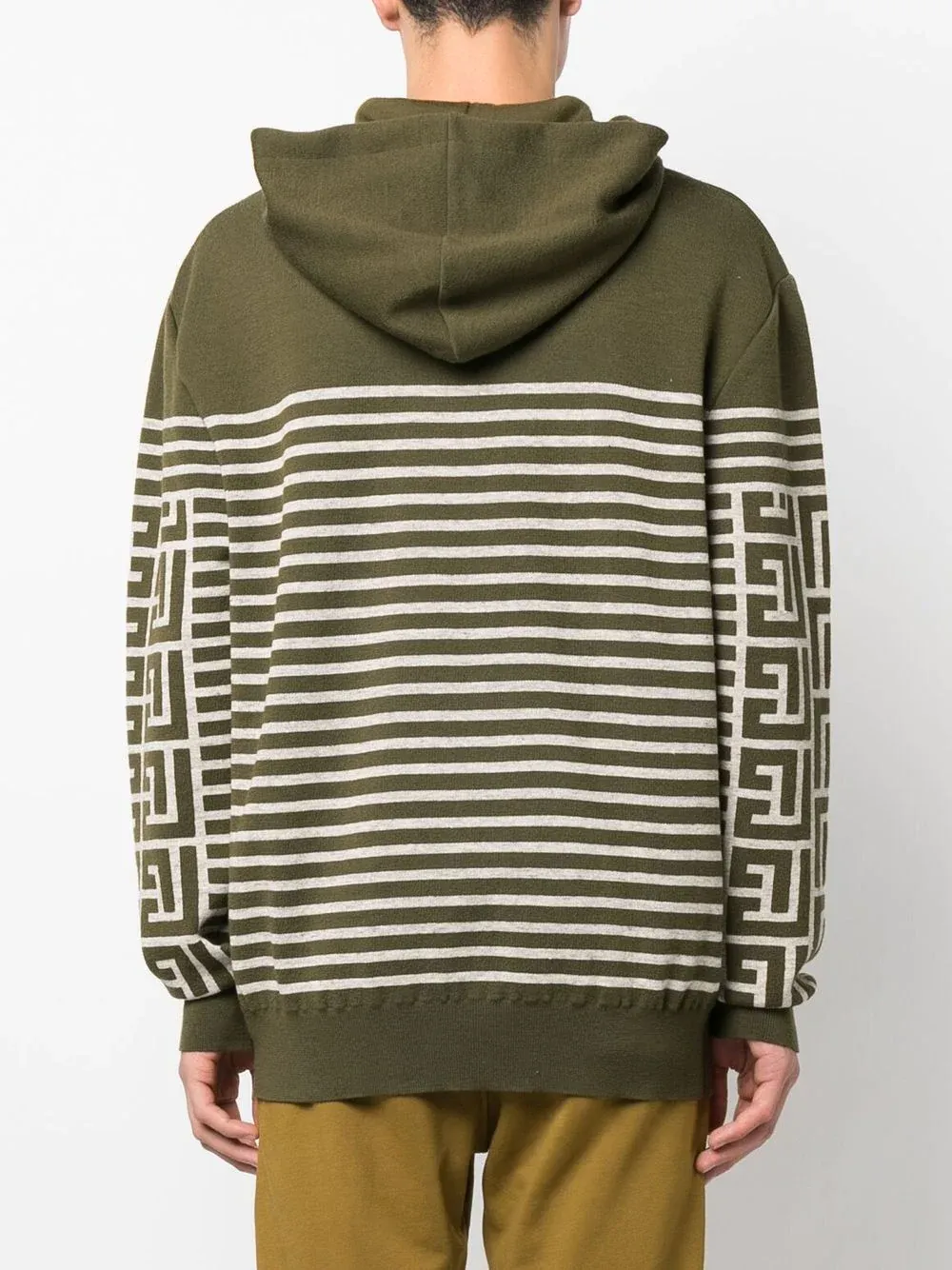 Monogram Stripe Knitted Hoodie