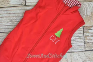 Monogrammed Boys Christmas vest, Monogrammed Christmas outfit for boys, Monogrammed toddler vest - Boys Christmas sweater