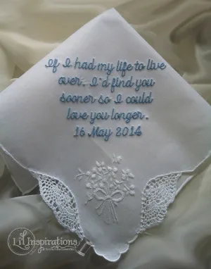 Monogrammed Bridal Bouquet Handkerchief