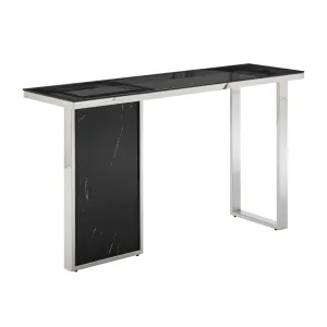 Monolith Chic Marble Console Table - Black