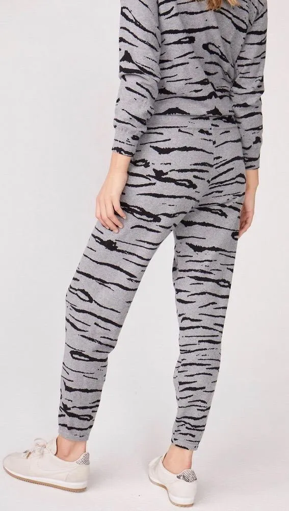 MONROW Cashmere Tiger Vintage Sweats Heather Grey